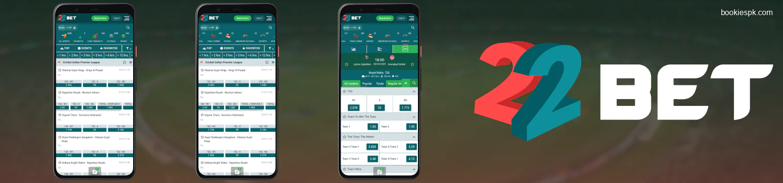 22bet Pakistan App Overview on Bookiespk