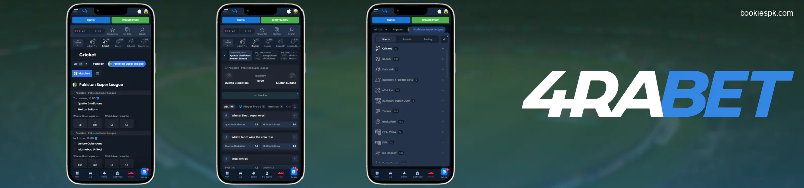 4rabet Pakistan App Overview on Bookiespk