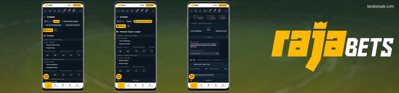 Rajabets Pakistan App Review on Bookiespk