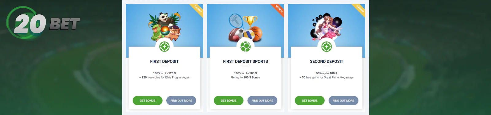 20Bet PK Registration Bonus