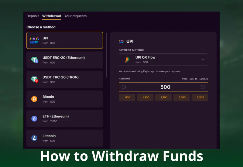 Withdrawal method on Batery Pakistan