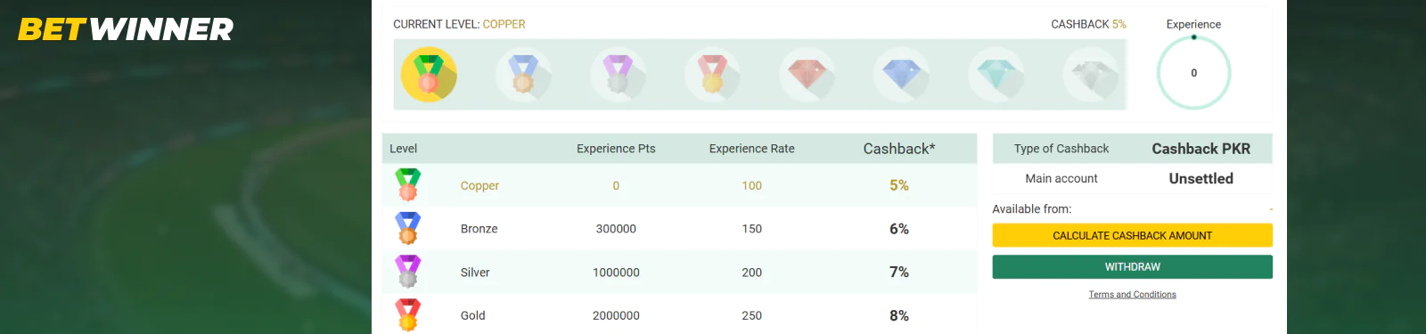 VIP program for Pakistani players BetWinner