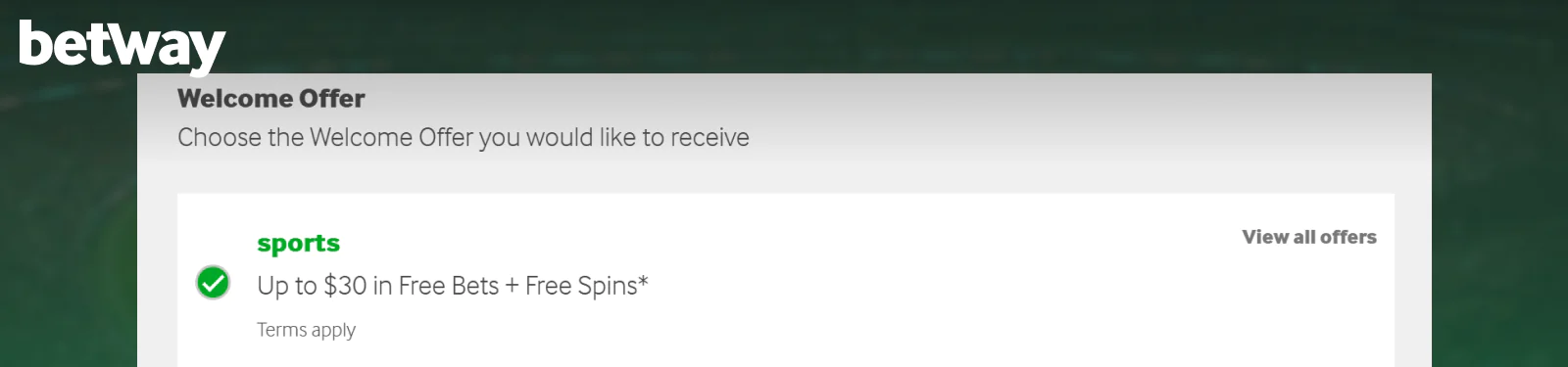 Betway PK Registration Bonus