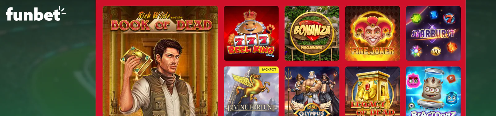 Casino section for Pakistani players FunBet