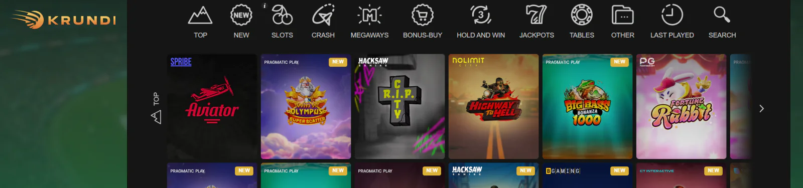 Casino section for Pakistani players Krundi