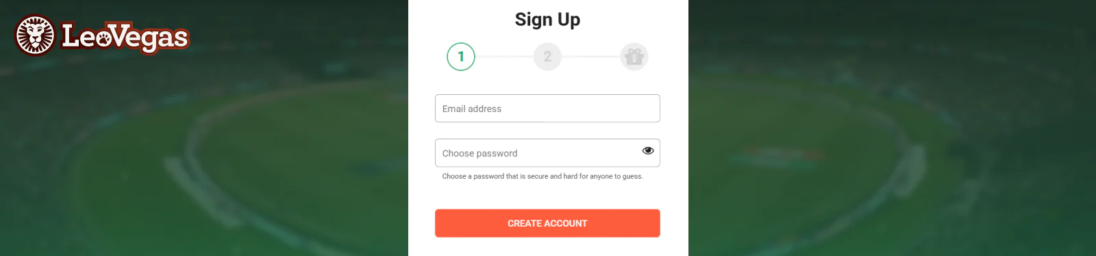 Create a new profile on LeoVegas Pakistan