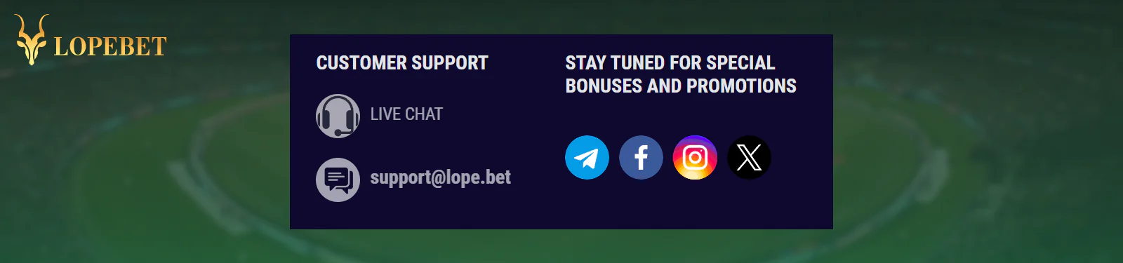 Contact Lope.Bet PK Support