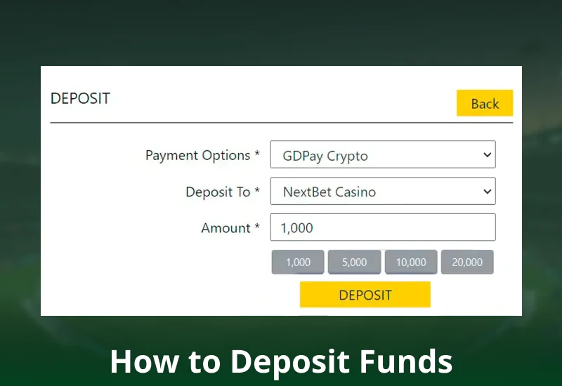 Recharge method on NextBet Pakistan