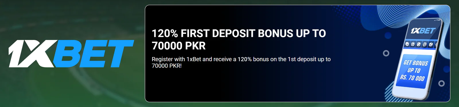 1xBet Pakistan Deposit Bonus