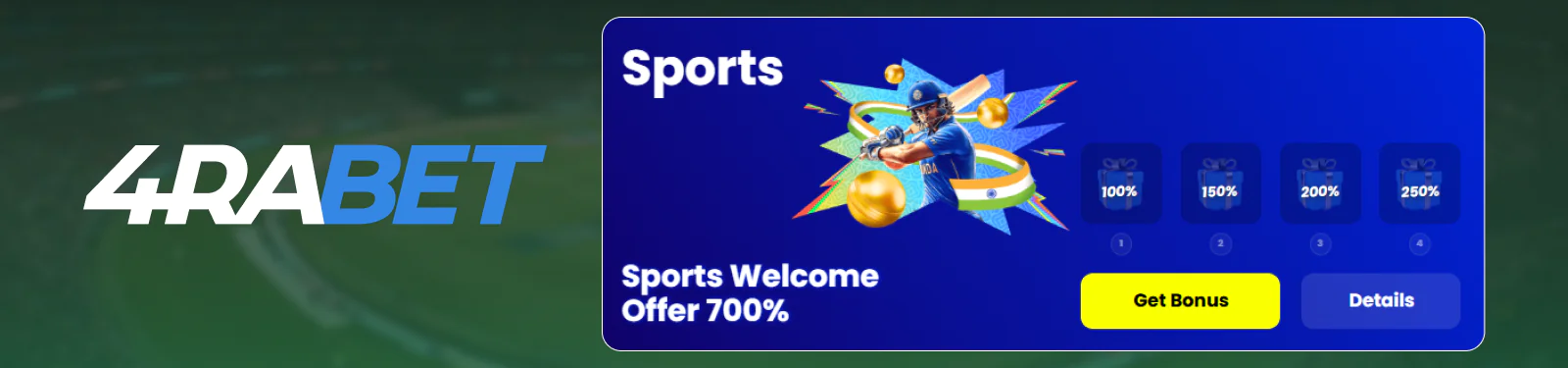 4rabet Pakistan Welcome Bonus
