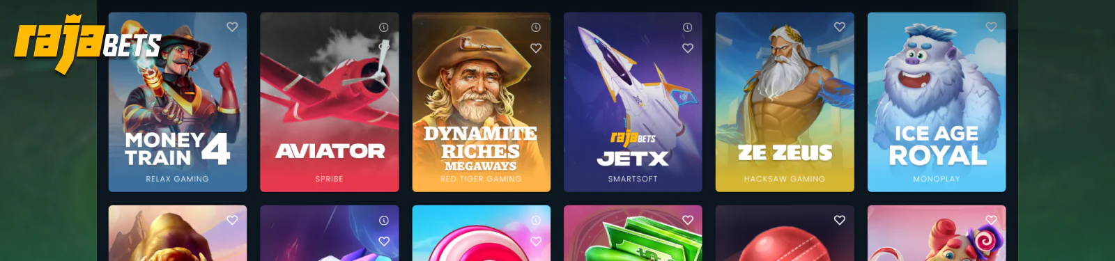 Casino section for Pakistani players Rajabets