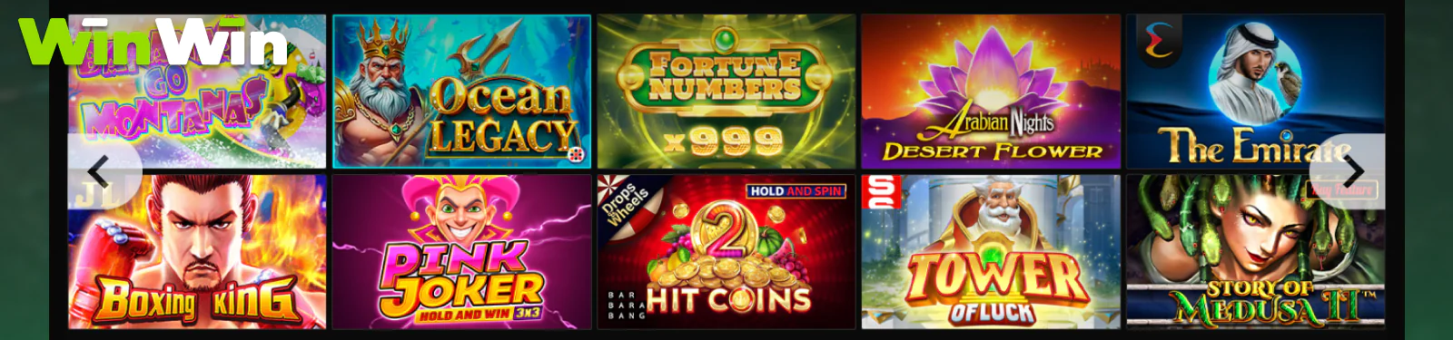 Casino section for Pakistani players WinWinBet